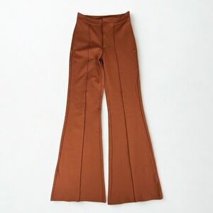 A New Day Flare Bottom Pull On Pants Womens 4 Burnt Orange Stretch 33" Long Tall